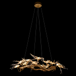 Люстра подвесная с прозрачными стеклянными птичками на ветвях Диаметр 100 см Serip Voa варинант исполнения - 3 | Loft Concept в Саратове