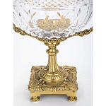 Чаша из рельефного стекла прозрачного цвета на бронзовой подставке Eden Garden варинант исполнения - 3 | Loft Concept в Саратове