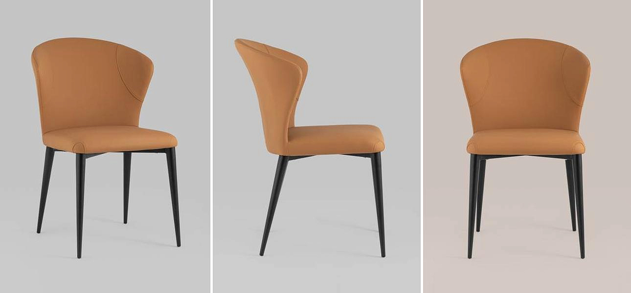 Стул Enigma Chair Оранжевая Экокожа Стул Enigma Chair Оранжевая Экокожа - Loft-Concept в Саратове