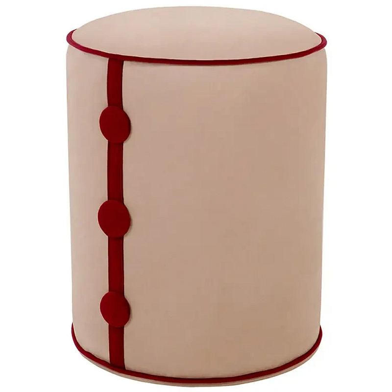 Круглый пуф Olivia Dots Pouf Бежевый Розовый Бирюзовый Зеленый в Саратове | Loft Concept 