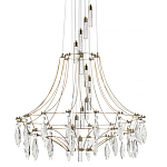 Люстра подвесная из металла с хрустальными прозрачными подвесками Quasar 81 варинант исполнения - 1 | Loft Concept в Саратове