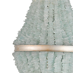 Люстра с каскадом из стеклянных декоративных элементов Shining Sea Glass варинант исполнения - 1 | Loft Concept в Саратове