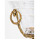 Чаша из рельефного стекла прозрачного цвета на бронзовой подставке Eden Garden варинант исполнения - 2 | Loft Concept в Саратове