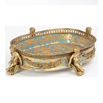 Чаша с орнаментом на ножках в виде бронзовых ангелов Eden Garden варинант исполнения - 2 | Loft Concept в Саратове