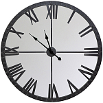 Часы настенные зеркальные с чёрным металлическим циферблатом Mirror Tower Clock варинант исполнения - 1 | Loft Concept в Саратове
