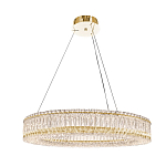 Люстра подвесная круглая из прозрачного хрусталя с золотым корпусом Selfsufficient варинант исполнения - 6 | Loft Concept в Саратове