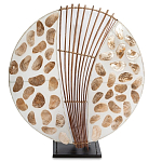 Настольная лампа из перламутра и дерева на подставке Indonesian Shell варинант исполнения - 3 | Loft Concept в Саратове