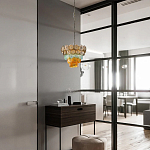 Люстра конусовидная с каскадом из разноцветных круглых подвесов Key Lustar варинант исполнения - 4 | Loft Concept в Саратове