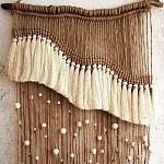 Дизайнерское Панно Дюна Макраме из нитей и бусин Wall Panel Dune варинант исполнения - 1 | Loft Concept в Саратове