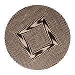 Столик журнальный круглый с полосатым узором Zebroids варинант исполнения - 2 | Loft Concept в Саратове