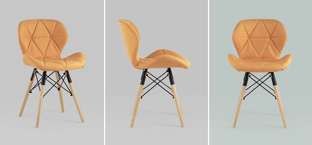 Стул Jeroen Chair Рогожка Оранжевый Цвет Стул Jeroen Chair Рогожка Оранжевый Цвет - Loft-Concept в Саратове