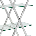 Стеллаж со стеклянными полками на стальном каркасе X-ray варинант исполнения - 3 | Loft Concept в Саратове