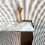 Консоль прямоугольная с основанием чёрного и золотого цвета Wrap варинант исполнения - 3 | Loft Concept в Саратове