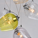 Люстра каскадная с 9-ю разноцветными стеклянными плафонами Kaleido варинант исполнения - 7 | Loft Concept в Саратове