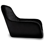 Барный стул со спинкой и подлокотниками на 4-х металлических ножках Douglas Rhombus Черный Велюр варинант исполнения - 2 | Loft Concept в Саратове