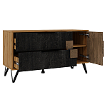 ТВ-тумба с  2-мя ящиками и закрытыми полками Stone Effect варинант исполнения - 4 | Loft Concept в Саратове