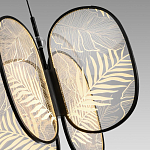 Люстра с гравировкой на акриловых плафонах Gravyura Black D 50 см варинант исполнения - 3 | Loft Concept в Саратове