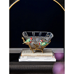 Чаша квадратная из прозрачного стекла с фигурками разноцветных птиц Eden Garden варинант исполнения - 2 | Loft Concept в Саратове