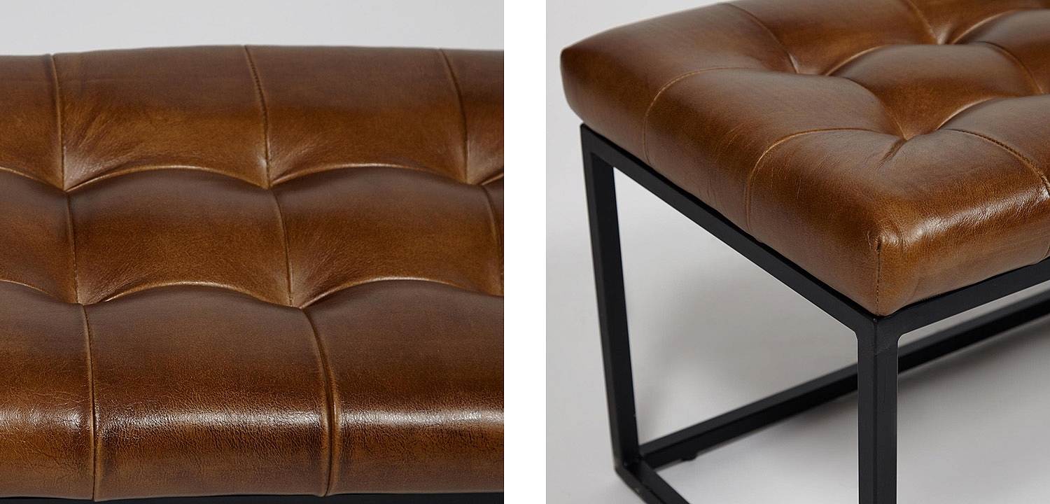 Банкетка Buffalo Leather Industrial Banquette Банкетка Buffalo Leather Industrial Banquette - Loft-Concept в Саратове