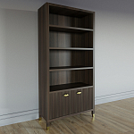 Книжный Стеллаж Elsa Dreams Walnut с задней стенкой варинант исполнения - 1 | Loft Concept в Саратове