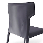 Стул серый из искуственной кожи на 4-х ножках Enigma Gray варинант исполнения - 2 | Loft Concept в Саратове