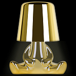 Настольная лампа фигурная золотого цвета с гладким абажуром Высота 16 см Sophia варинант исполнения - 1 | Loft Concept в Саратове