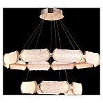 Люстра с 2-мя кольцами с текстурным природным рисунком IceFlame варинант исполнения - 5 | Loft Concept в Саратове