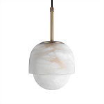 Подвесной светильник из белого алебастра Cryptocrystalline Stone варинант исполнения - 5 | Loft Concept в Саратове
