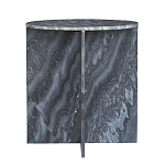 Столик кофейный с столешницей из черного мрамора Compact Black Marble Table варинант исполнения - 3 | Loft Concept в Саратове