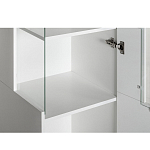 Шкаф-витрина белая с полками и стеклянной дверью Strict Lines варинант исполнения - 3 | Loft Concept в Саратове