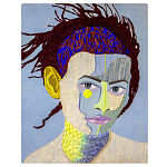 Картина с вышивкой Портрет wall panel People with the yellow ear 2 варинант исполнения - 3 | Loft Concept в Саратове