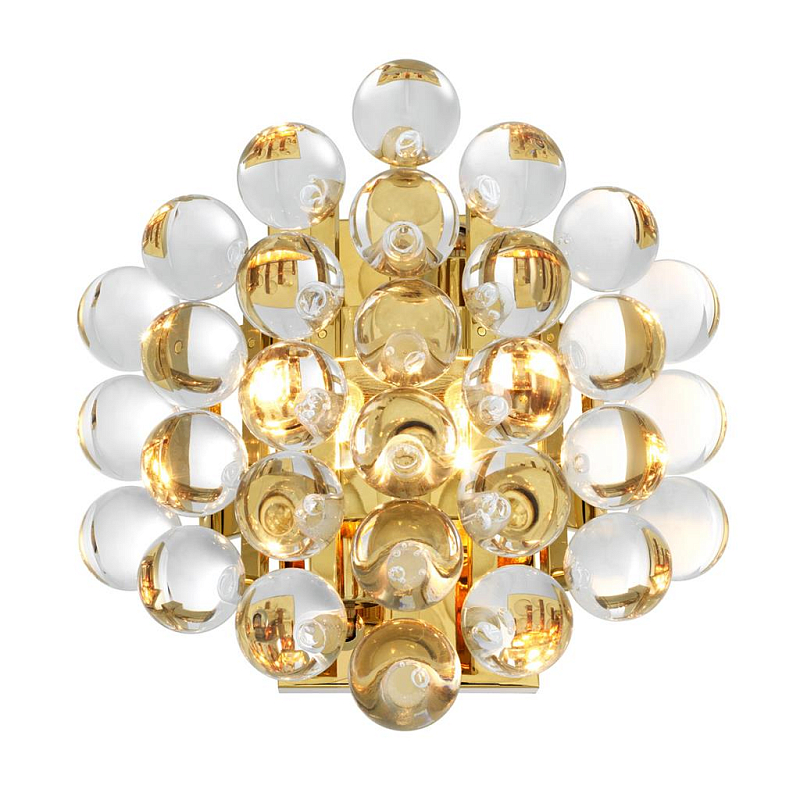 Бра Wall Lamp Mylo Gold Глянцевое золото Прозрачный (Transparent) в Саратове | Loft Concept 