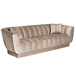 Диван трехместный велюровый серый Island of Comfort варинант исполнения - 1 | Loft Concept в Саратове