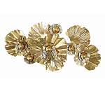 Панно настенное Blank Sheet Golden Flower варинант исполнения - 1 | Loft Concept в Саратове