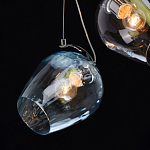 Люстра каскадная с 5-ю разноцветными стеклянными плафонами Kaleido варинант исполнения - 6 | Loft Concept в Саратове