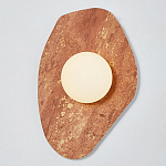 Бра с каменным основанием и плафоном из стекла в форме шара Shaw Marble Lighting варинант исполнения - 5 | Loft Concept в Саратове