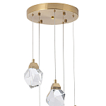 Каскадная люстра с 5-ю хрустальными плафонами Esme Crystal Brass Chandelier варинант исполнения - 3 | Loft Concept в Саратове