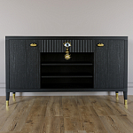 Комод-буфет Elsa Dreams Black с открытыми полками   варинант исполнения - 6 | Loft Concept в Саратове