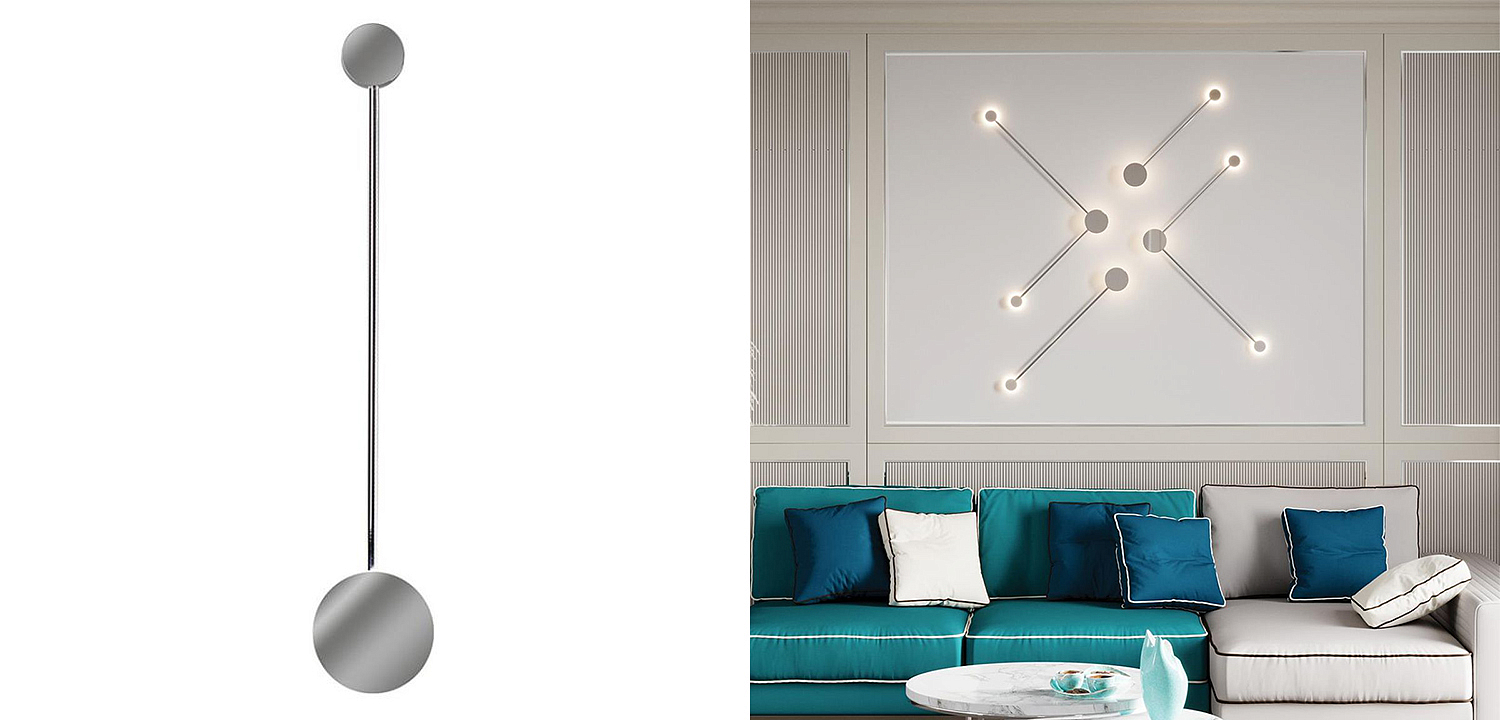 Бра Pin Wall Light Chrome 55 Бра Pin Wall Light Chrome 55 - Loft-Concept в Саратове