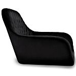 Барный стул вращающийся со спинкой и подлокотниками Douglas Rhombus Черный Велюр варинант исполнения - 2 | Loft Concept в Саратове