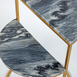 Кофейный столик с подстольем из металла Halves варинант исполнения - 3 | Loft Concept в Саратове