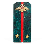 Сувенир Погон ВС из натурального камня змеевик Souvenir Epaulets варинант исполнения - 1 | Loft Concept в Саратове