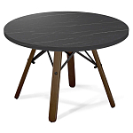 Стол журнальный c круглой столешницей на четырех коричневых ножках Charm Coffee Table варинант исполнения - 1 | Loft Concept в Саратове