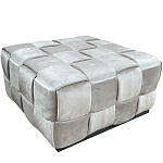 Пуф плетеный велюровый светло-бежевый  Soft Wicker Pouf варинант исполнения - 1 | Loft Concept в Саратове