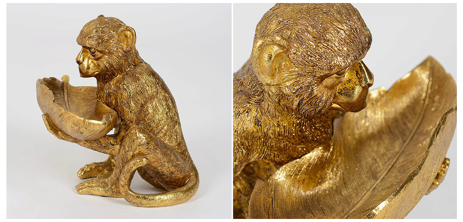 Статуэтка Golden Monkey with Leaf Статуэтка Golden Monkey with Leaf - Loft-Concept в Саратове