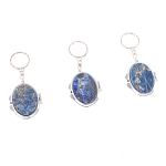 Зеркало брелок карманное двухстороннее из натурального камня Лазурит Stone Mirrors варинант исполнения - 4 | Loft Concept в Саратове