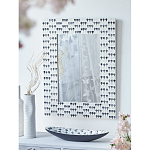 Прямоугольное зеркало с инкрустацией раковинами устриц Mother оf Pearl Facets варинант исполнения - 6 | Loft Concept в Саратове