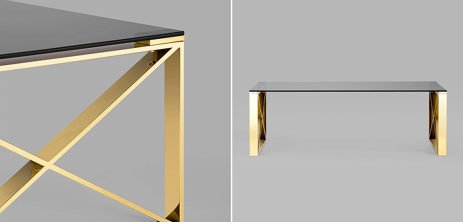 Столик кофейный Lannes Collection Gold Столик кофейный Lannes Collection Gold - Loft-Concept в Саратове