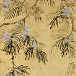 Обои ручная роспись Silk Tree Original colourway on Gold Bullion gilded paper варинант исполнения - 1 | Loft Concept в Саратове