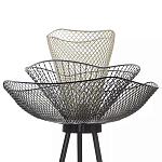 Торшер с трехъярусным плафоном из металлической сетки Metal Mesh Floor Lamp варинант исполнения - 5 | Loft Concept в Саратове